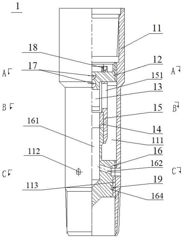 Underground hydraulic sound wave liquid inlet screen pipe and lifting pipe column