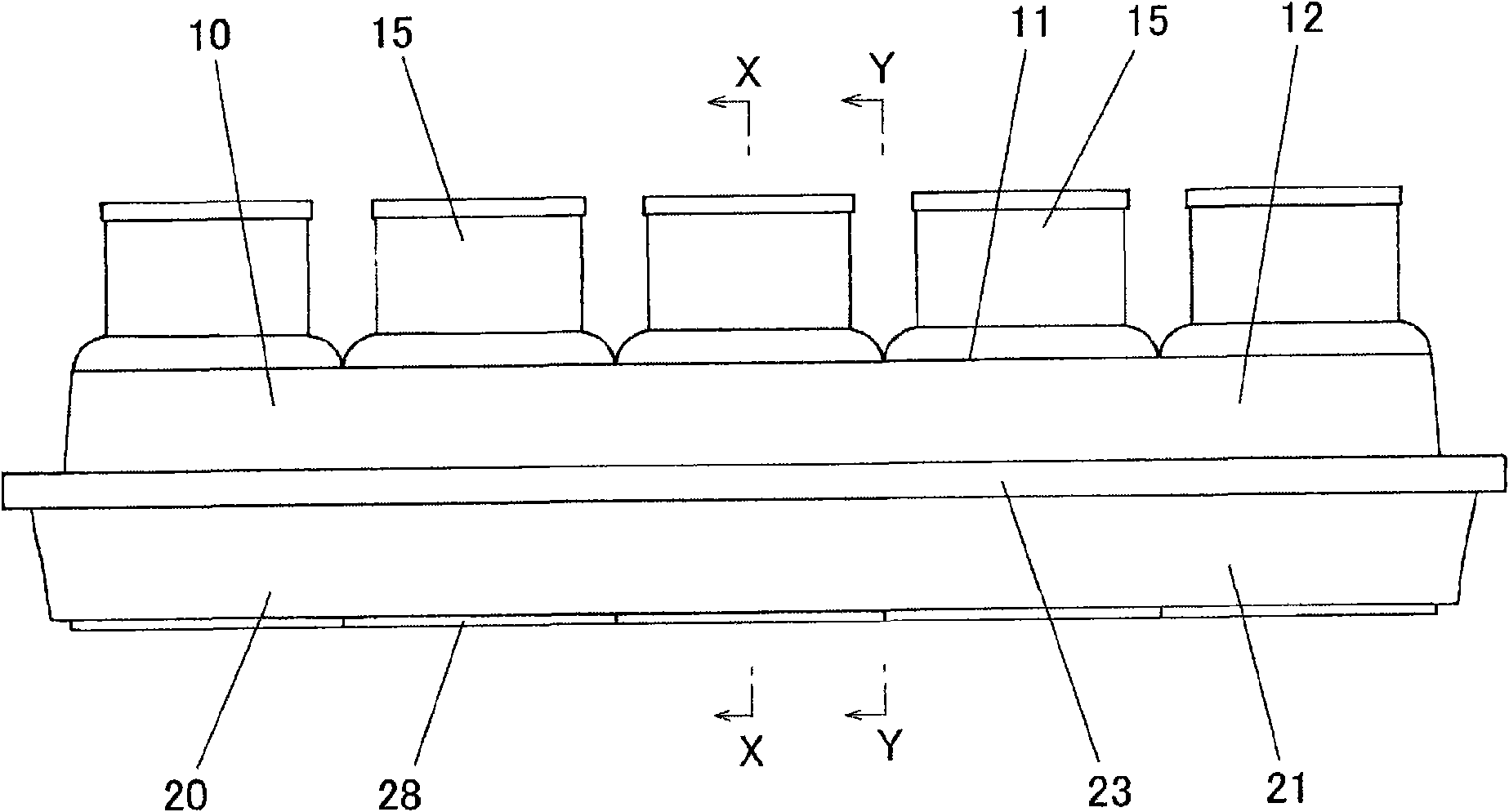 Container for cultivating mushroom and fruiting body guiding device for cultivating mushroom