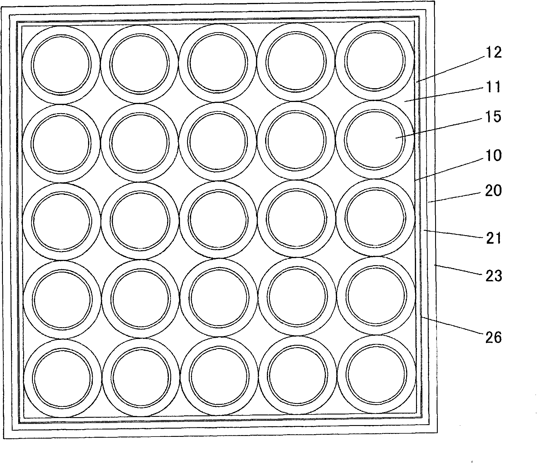 Container for cultivating mushroom and fruiting body guiding device for cultivating mushroom