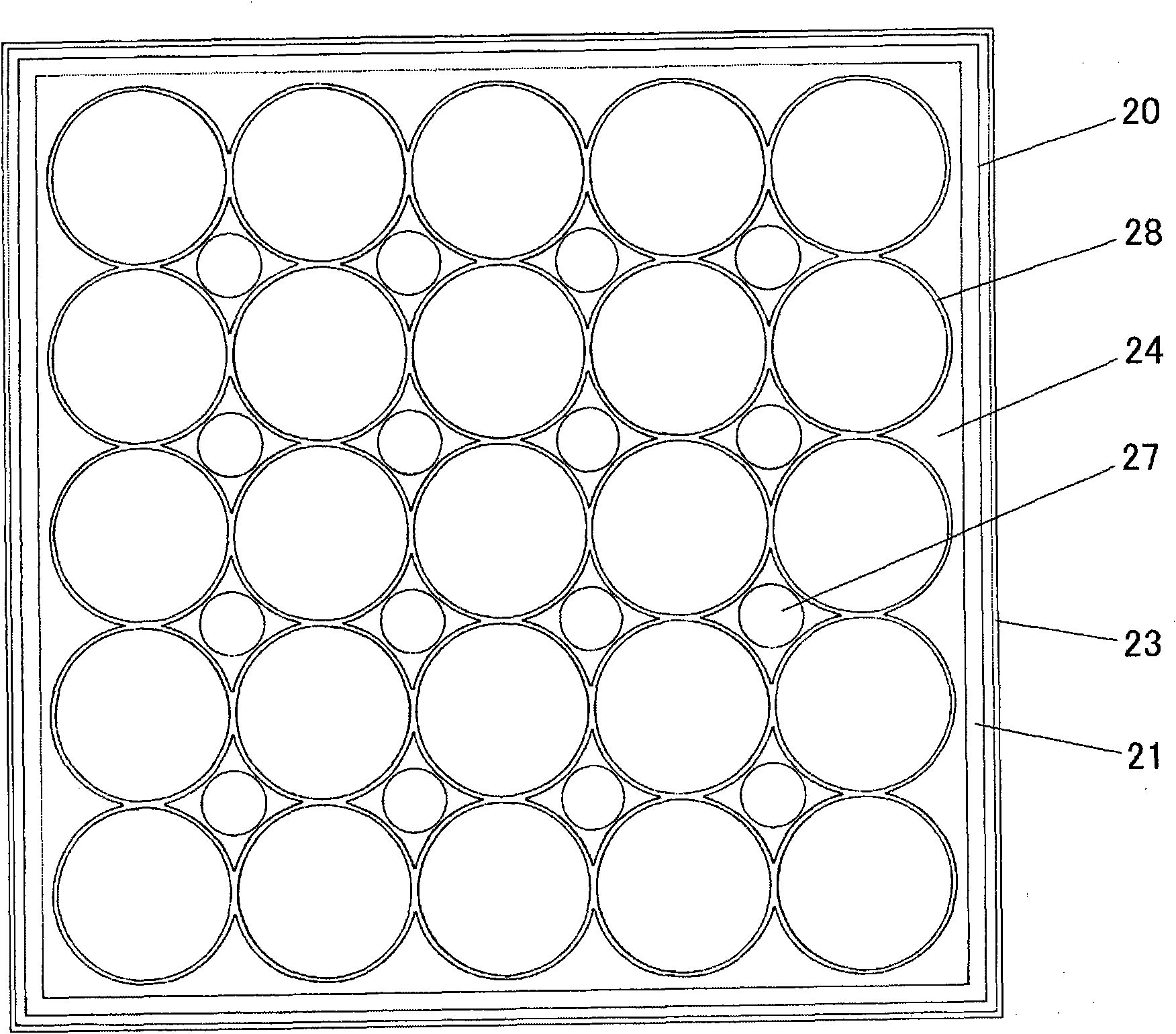 Container for cultivating mushroom and fruiting body guiding device for cultivating mushroom