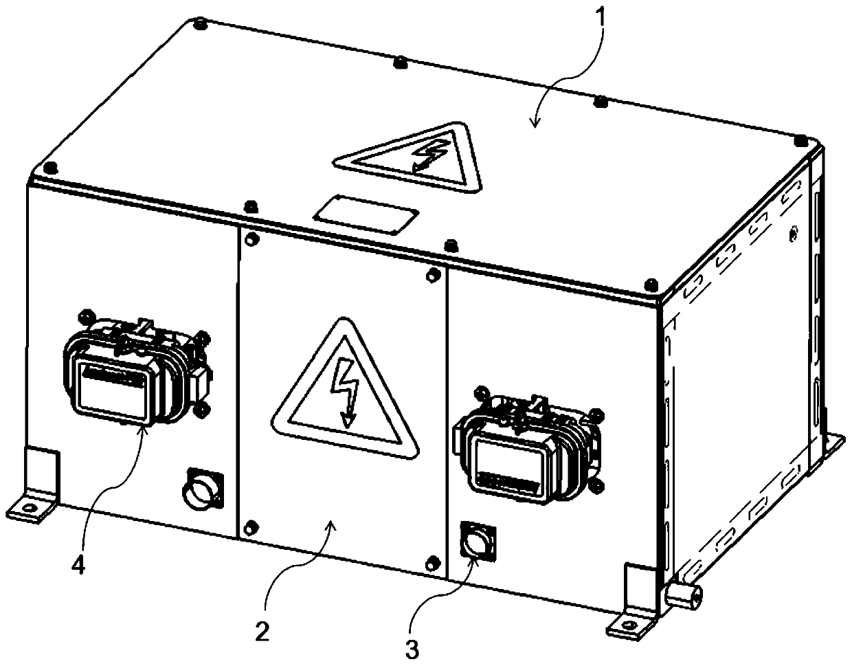 Contactor box of pure electric rail locomotive