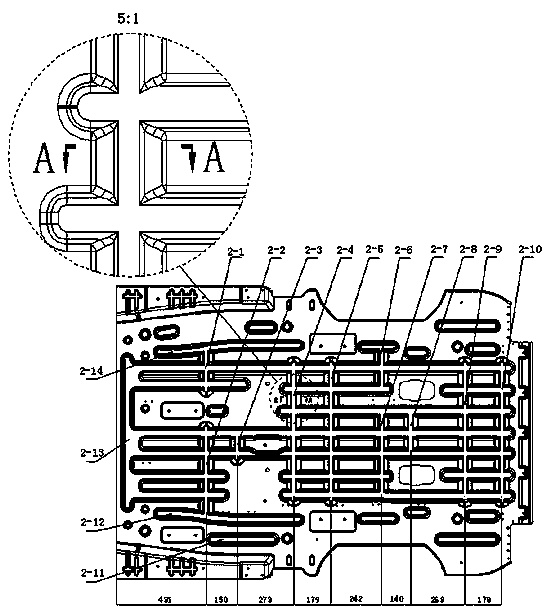 Arrangement structure for rear floor ribs of car