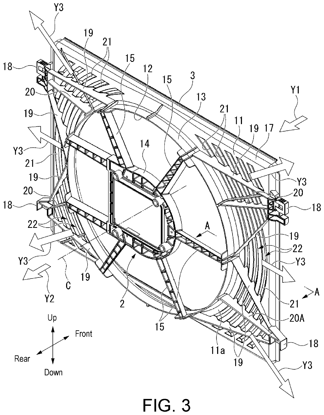 Fan shroud and blower device