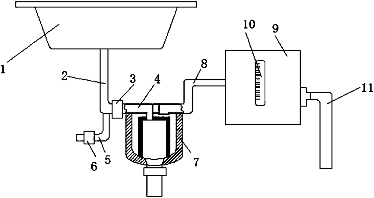 Selective domestic sewage recycling device