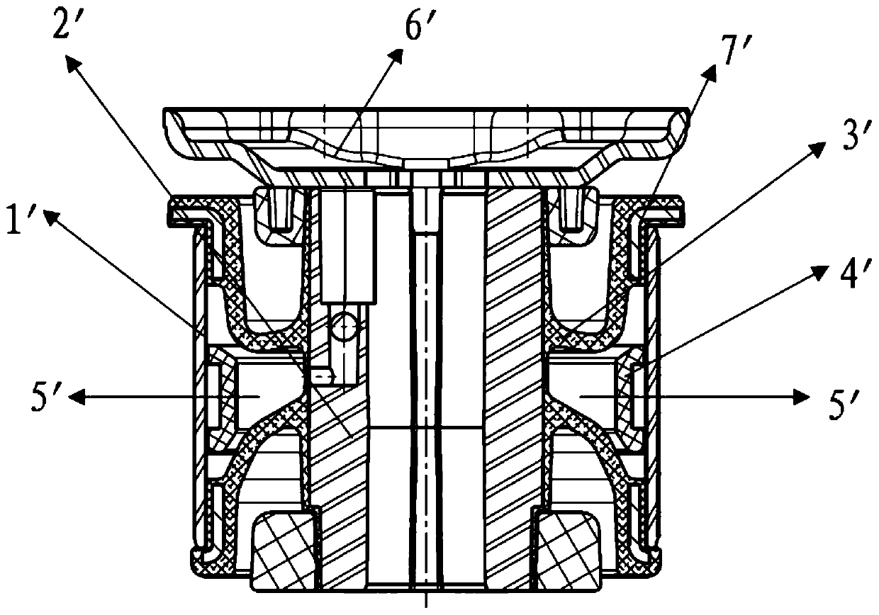 Plastic inner cage hydraulic bushing