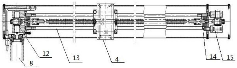 Movement control device and method for electric beam splitter of glass fiber drawing system