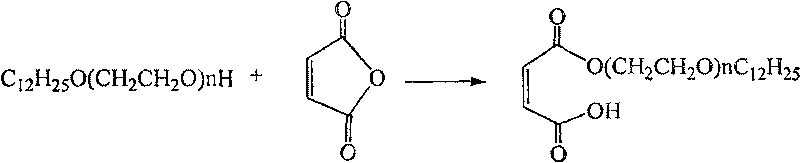 Boletic acid type polymerisable emulsifier containing negative ion and non-ionic group and preparation method thereof