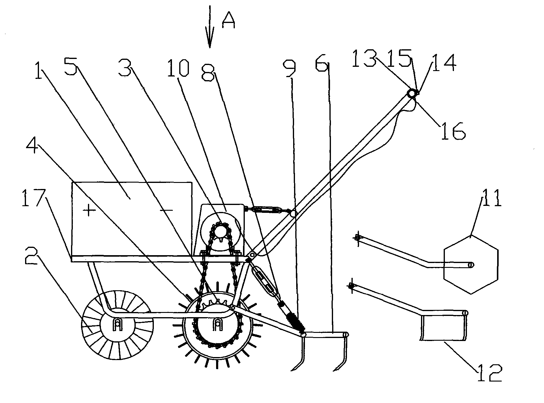 Multifunctional electric mini tiller