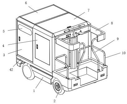 Vehicle-mounted foam fire extinguishing device flexible to operate