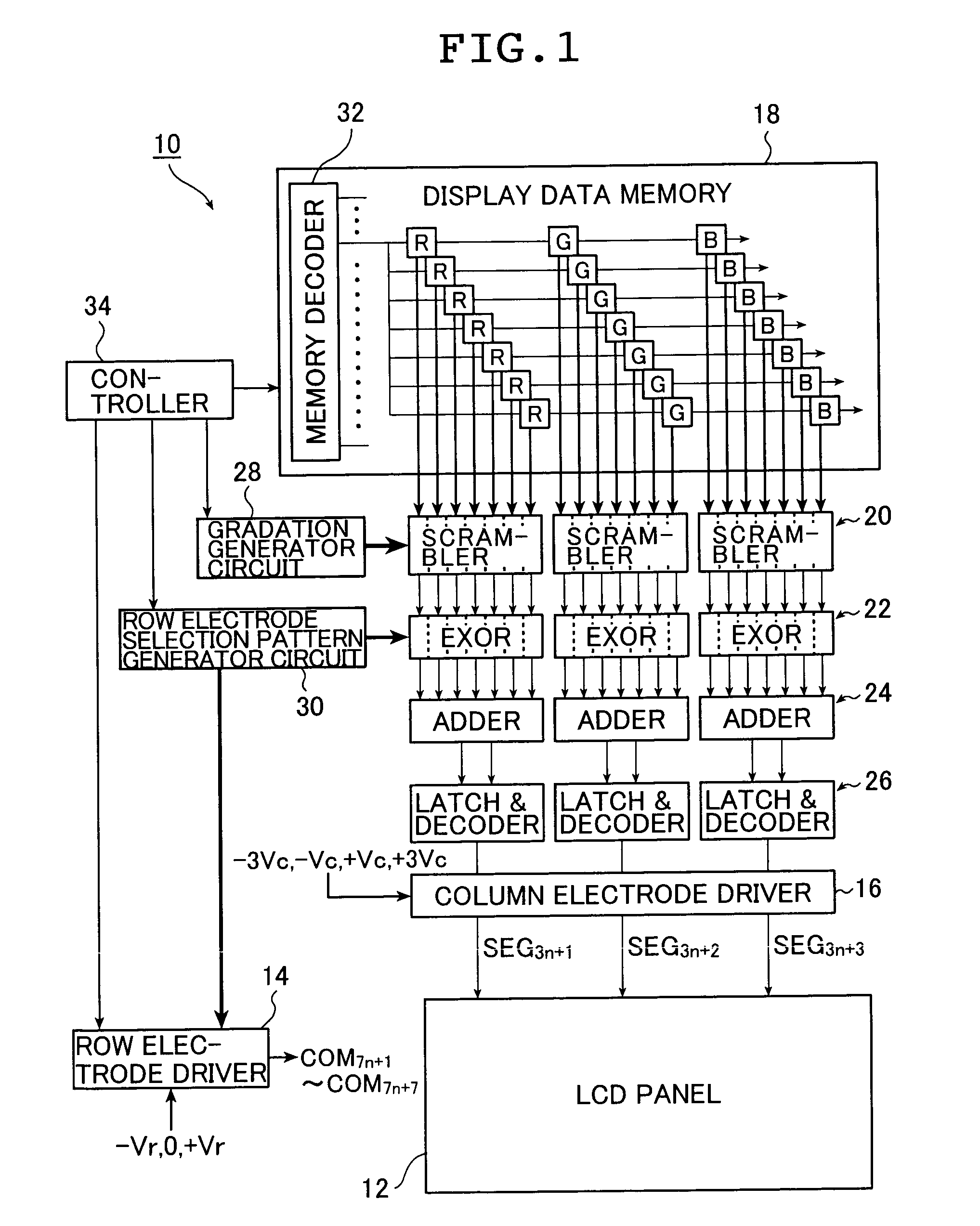 Method and apparatus for driving passive matrix liquid crystal