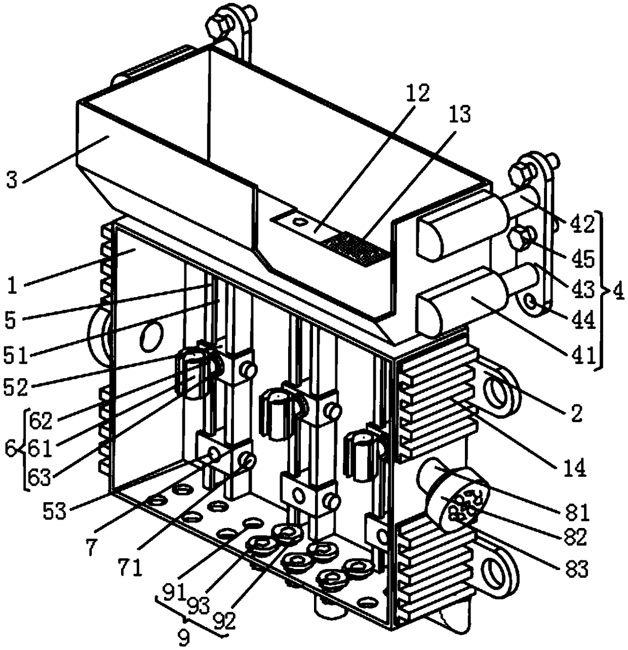 Communication engineering optical fiber switching box