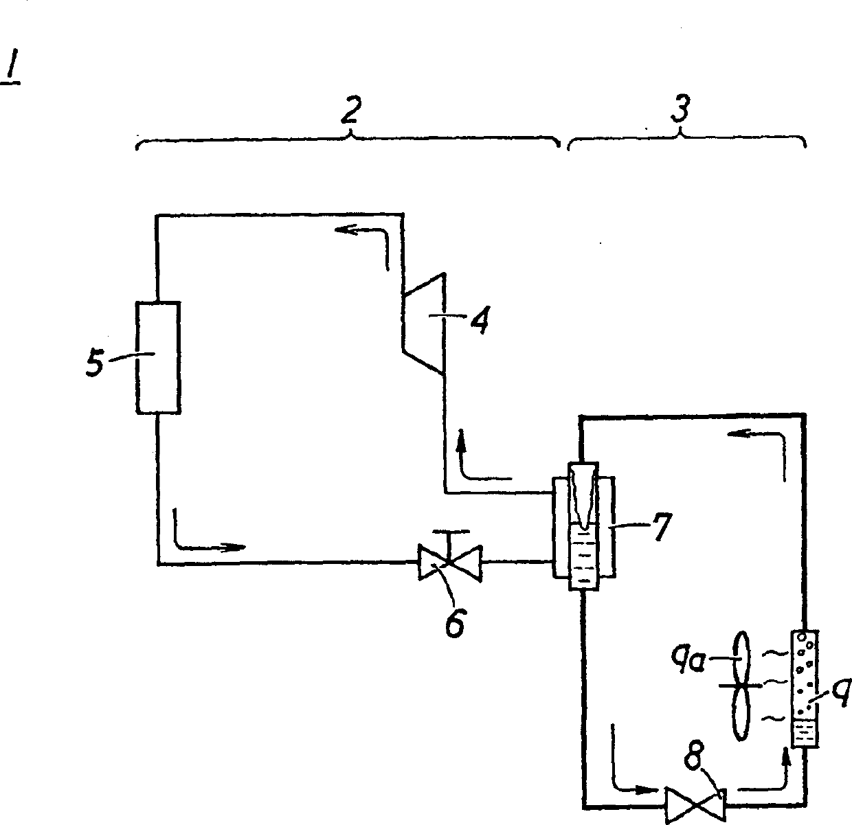 Heat pump system of cobination of ammonia cycle and carbon dioxide cycle loop