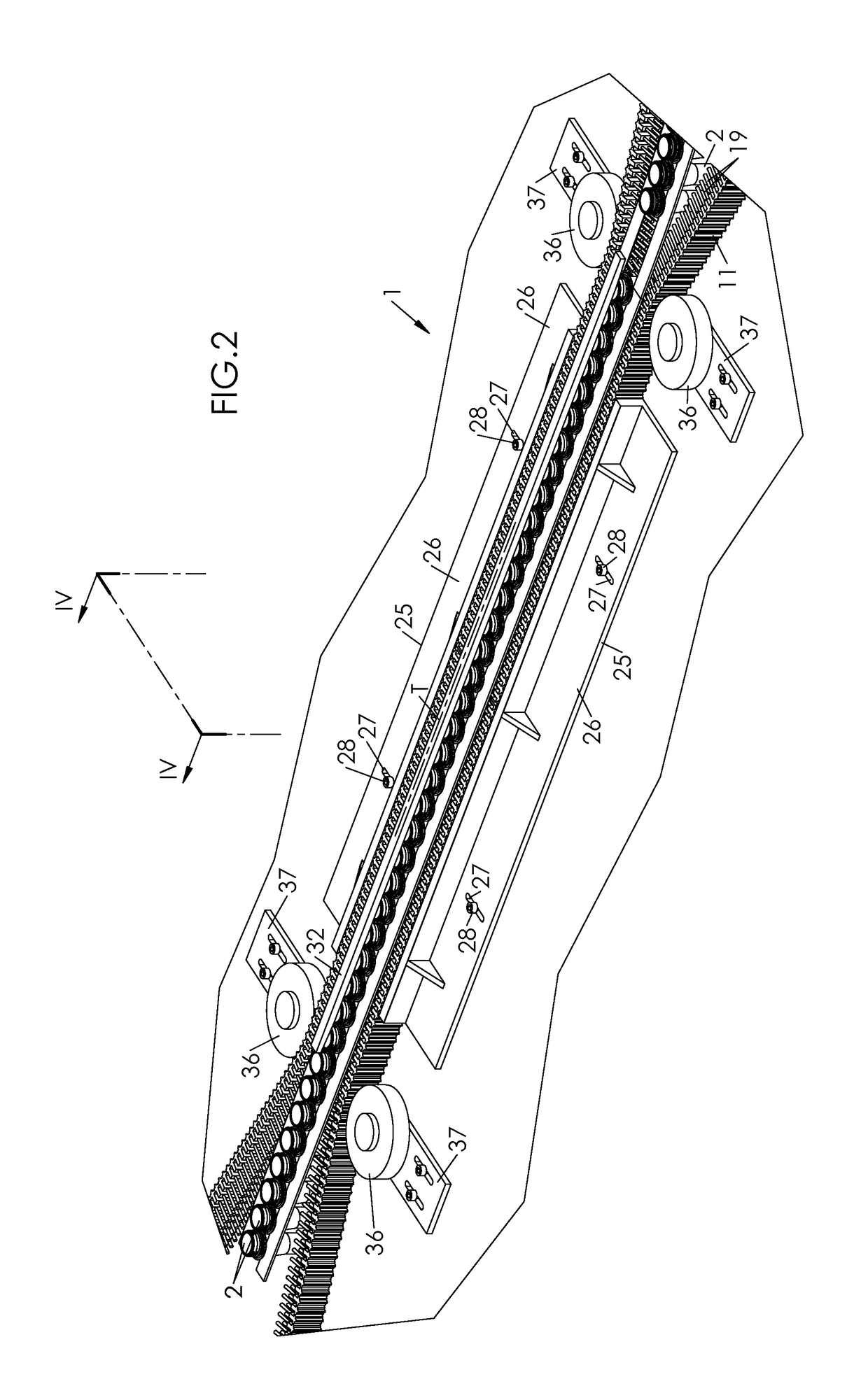 Brush conveyor for transporting preforms