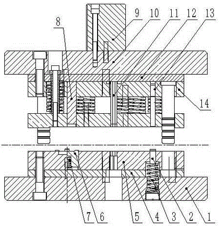 Single-step multi-station compound mold