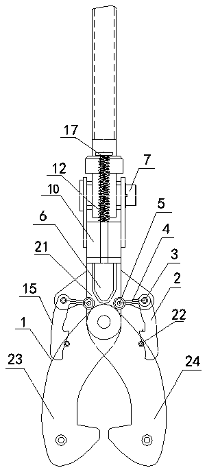 Automatic grab hook lifting appliance for I-shaped steel