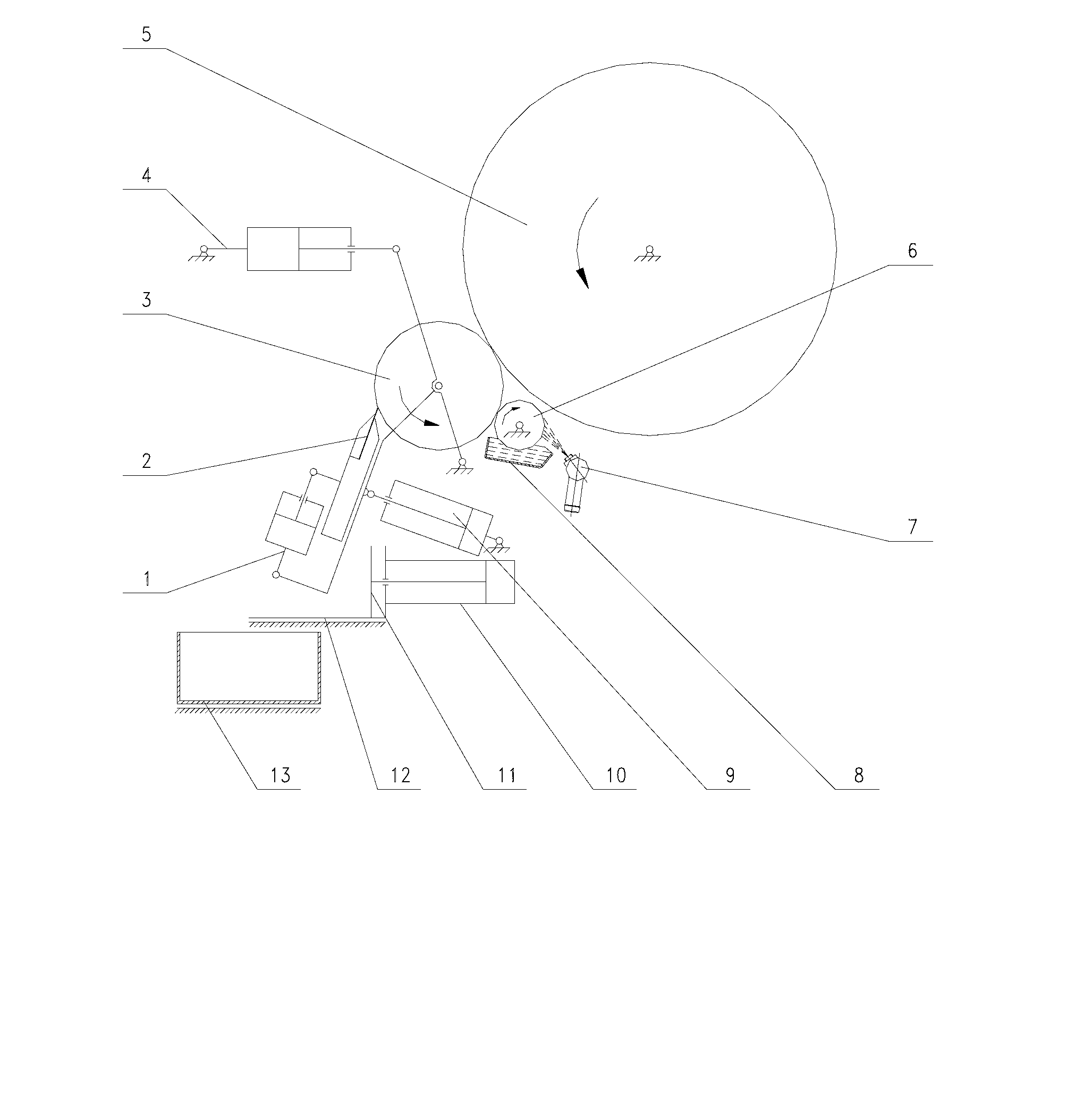 Device for reversely erasing viscous fluid substance on surface of soft roller by hard roller