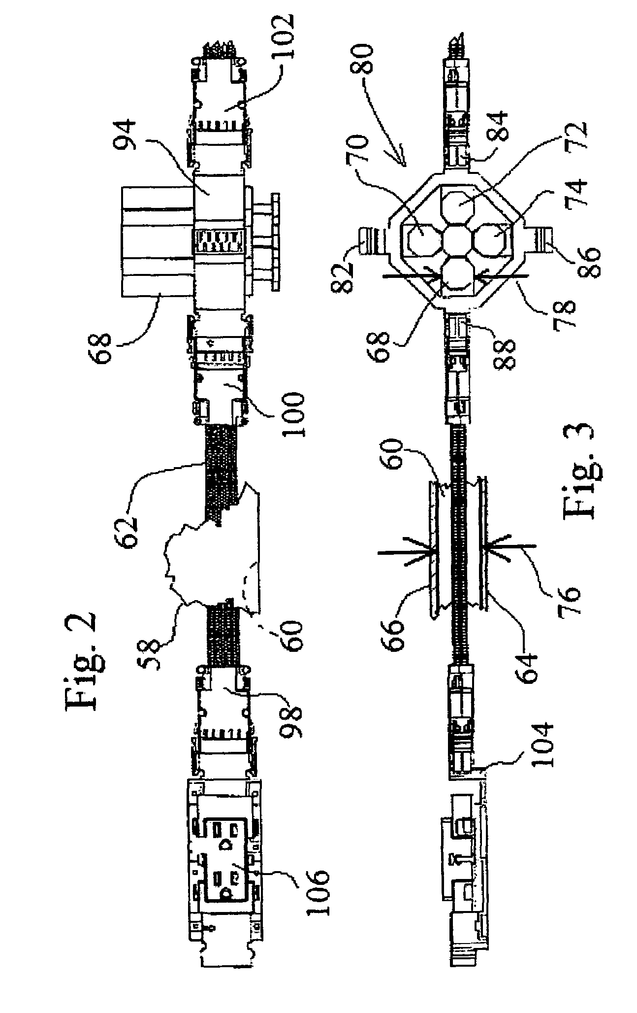 Method of branching power around an obstacle