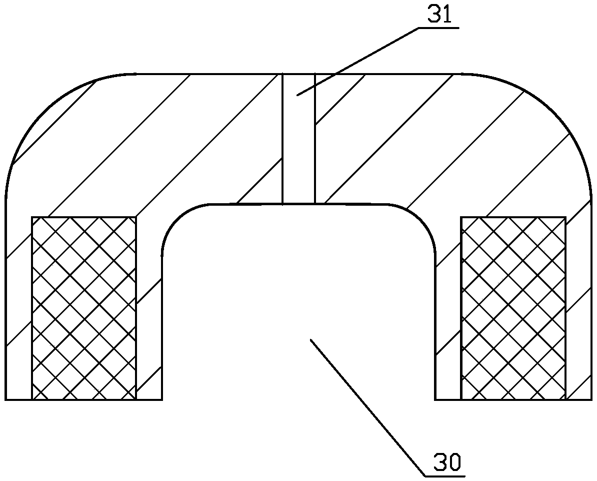 Temperature measuring device for bottom surface of tin bath of floating glass manufacturing line