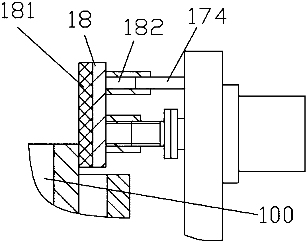 Casting mold clamping, cleaning and wiping mechanism