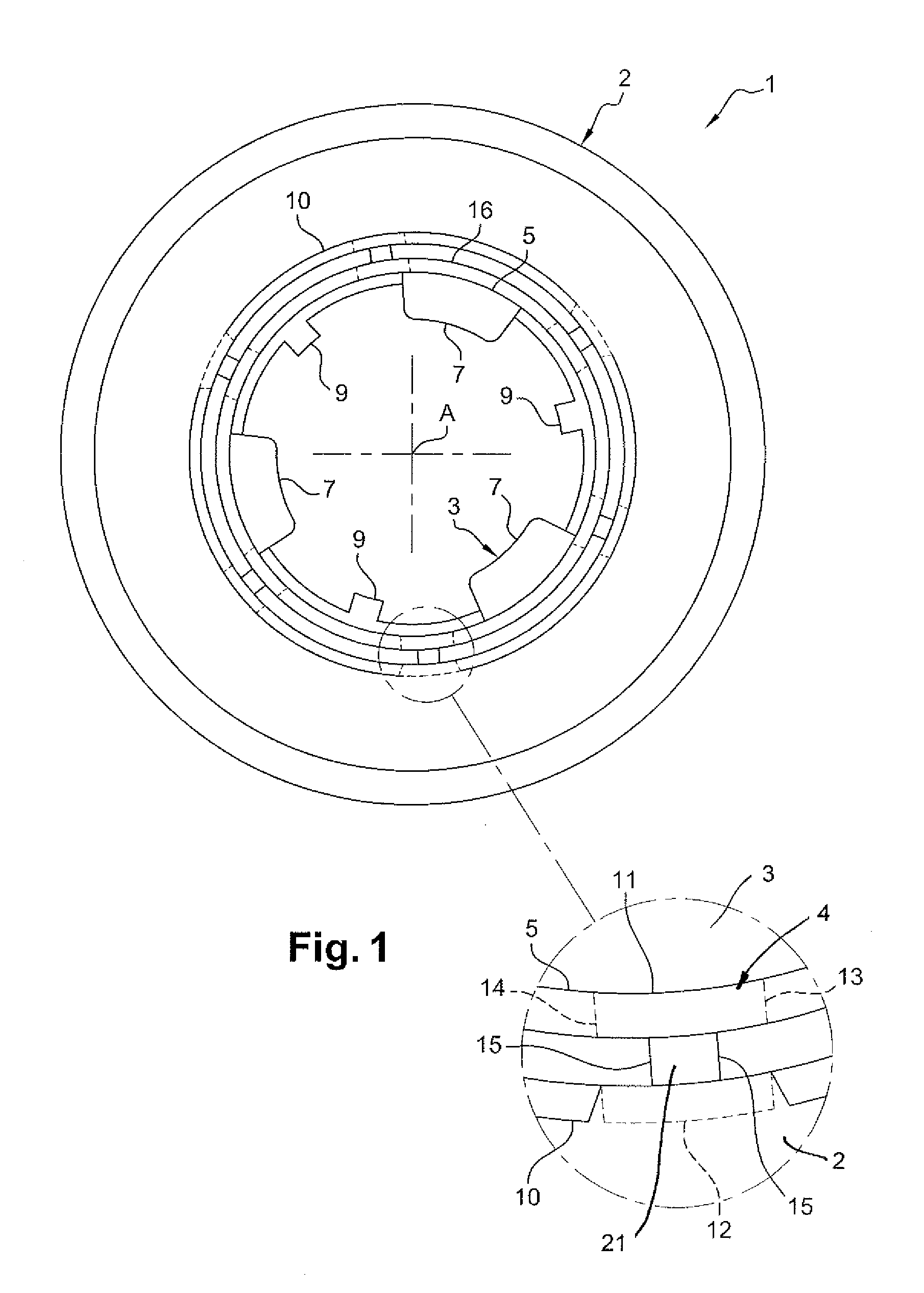 Motor support device for heating, ventilation and/or air-conditioning system