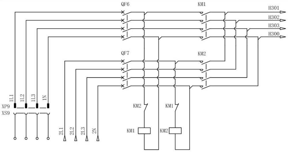 Auxiliary power supply connection structure of gasoline engine generator in diesel emergency generator car