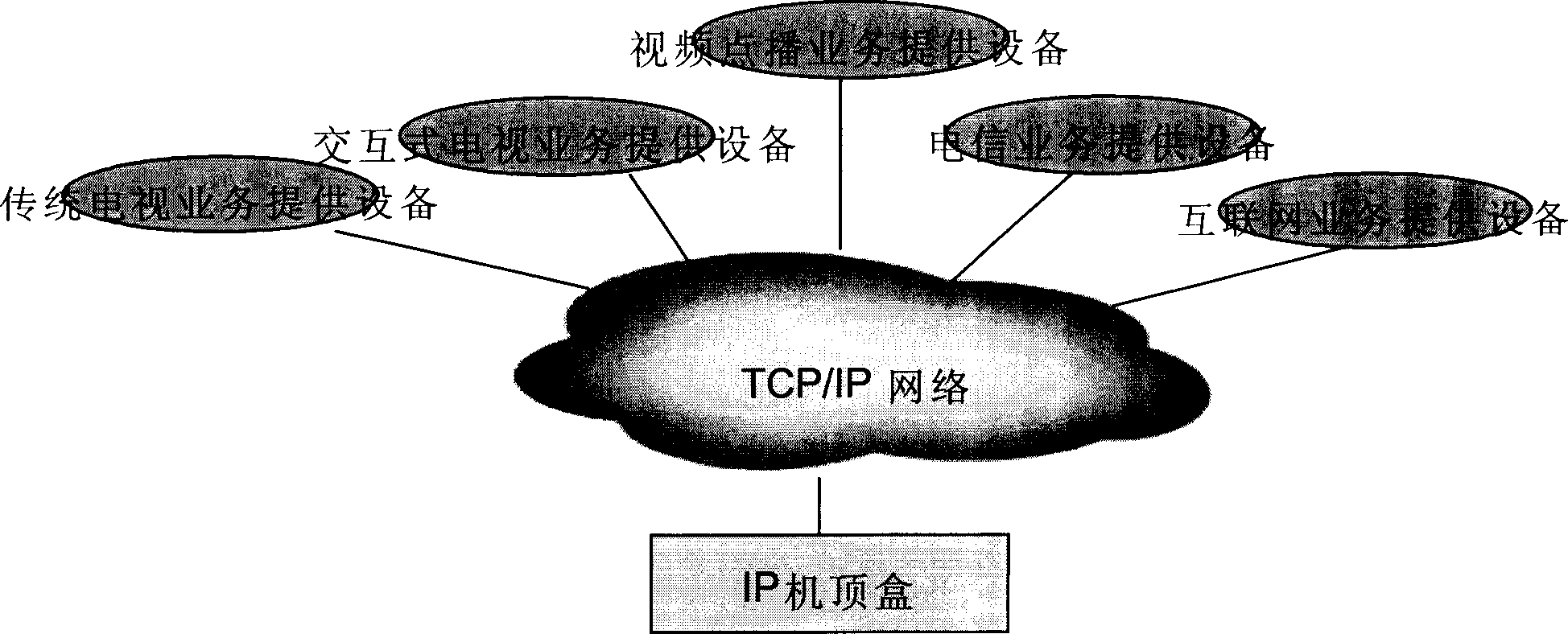 Detecting system for IP set-top tox and realizing method