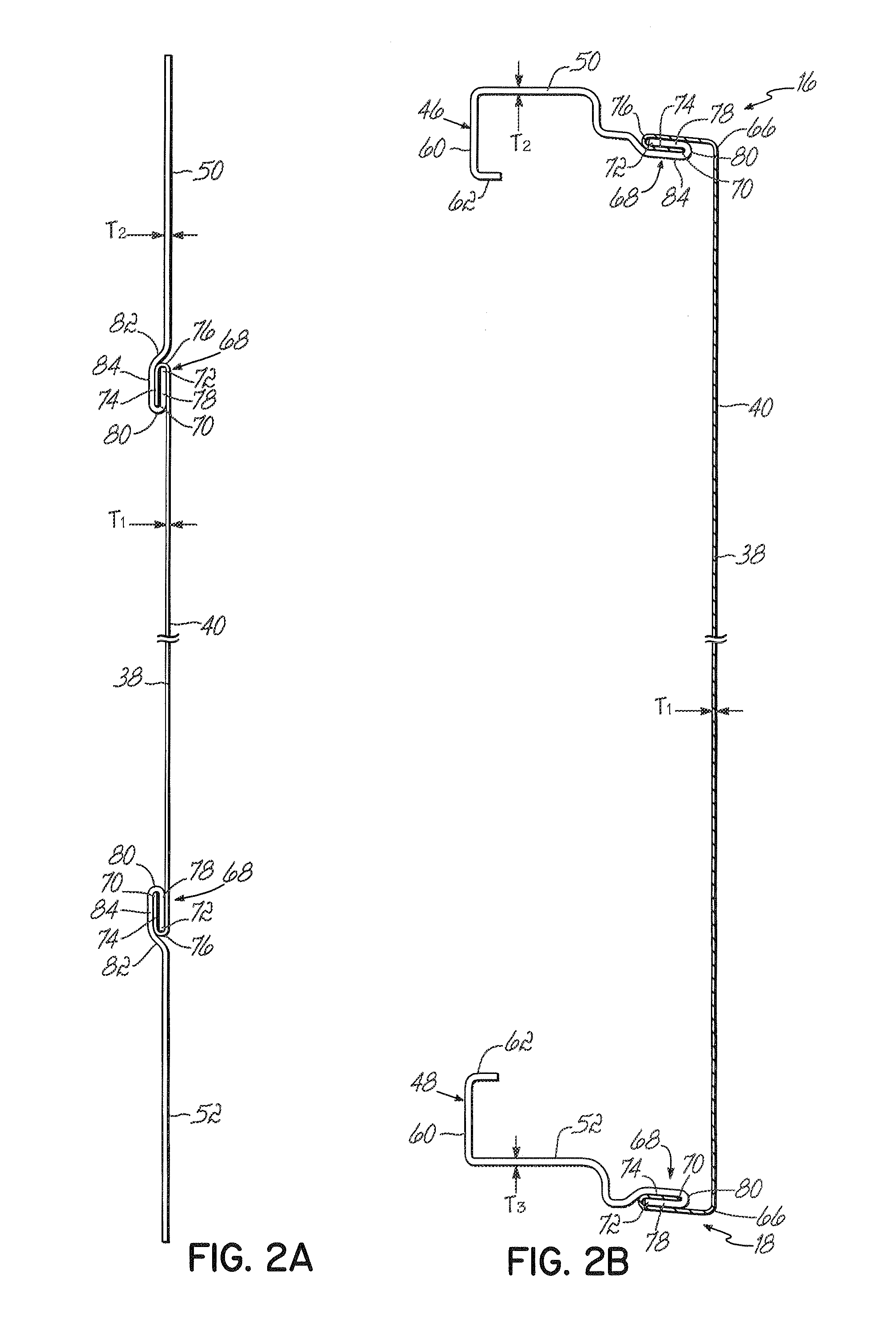 Method of making an optimized overhead sectional door and associated door panel