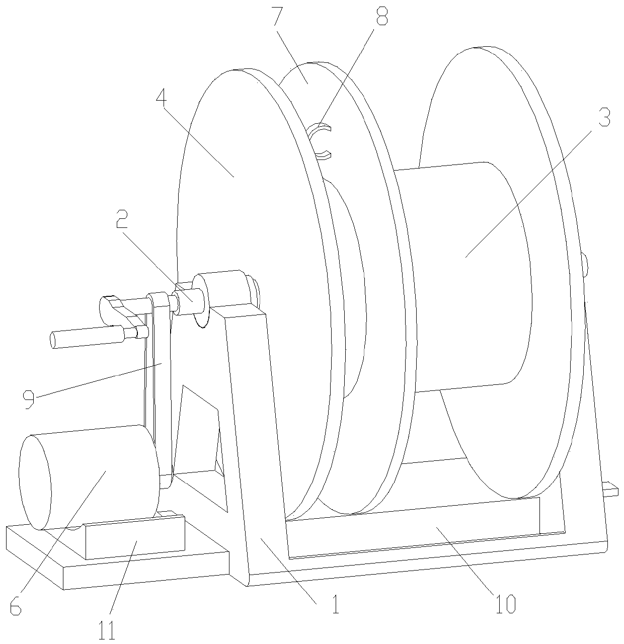 Novel electric spool stand