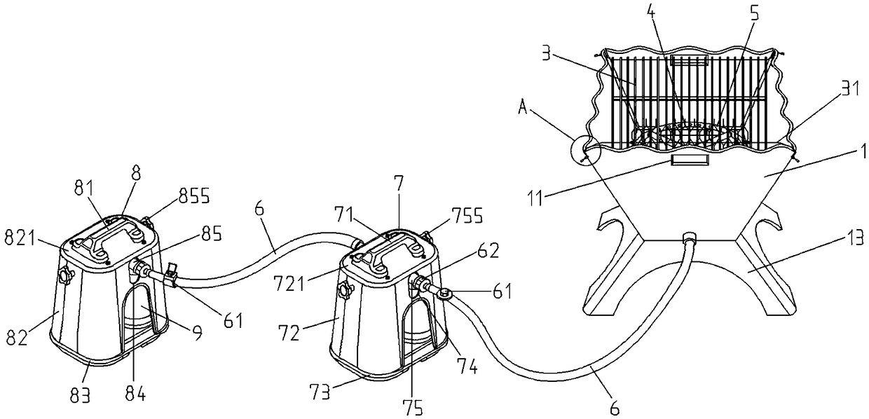 Fuel gas banking furnace powered by combined type gas bottle