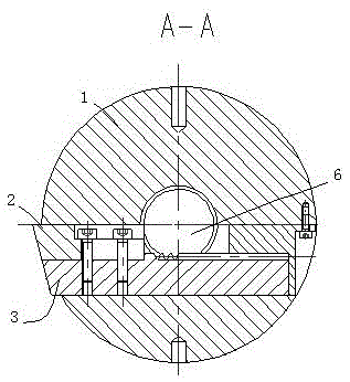 Cutting section structure of deep hole boring mechanical arm