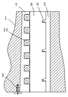 Cutting section structure of deep hole boring mechanical arm