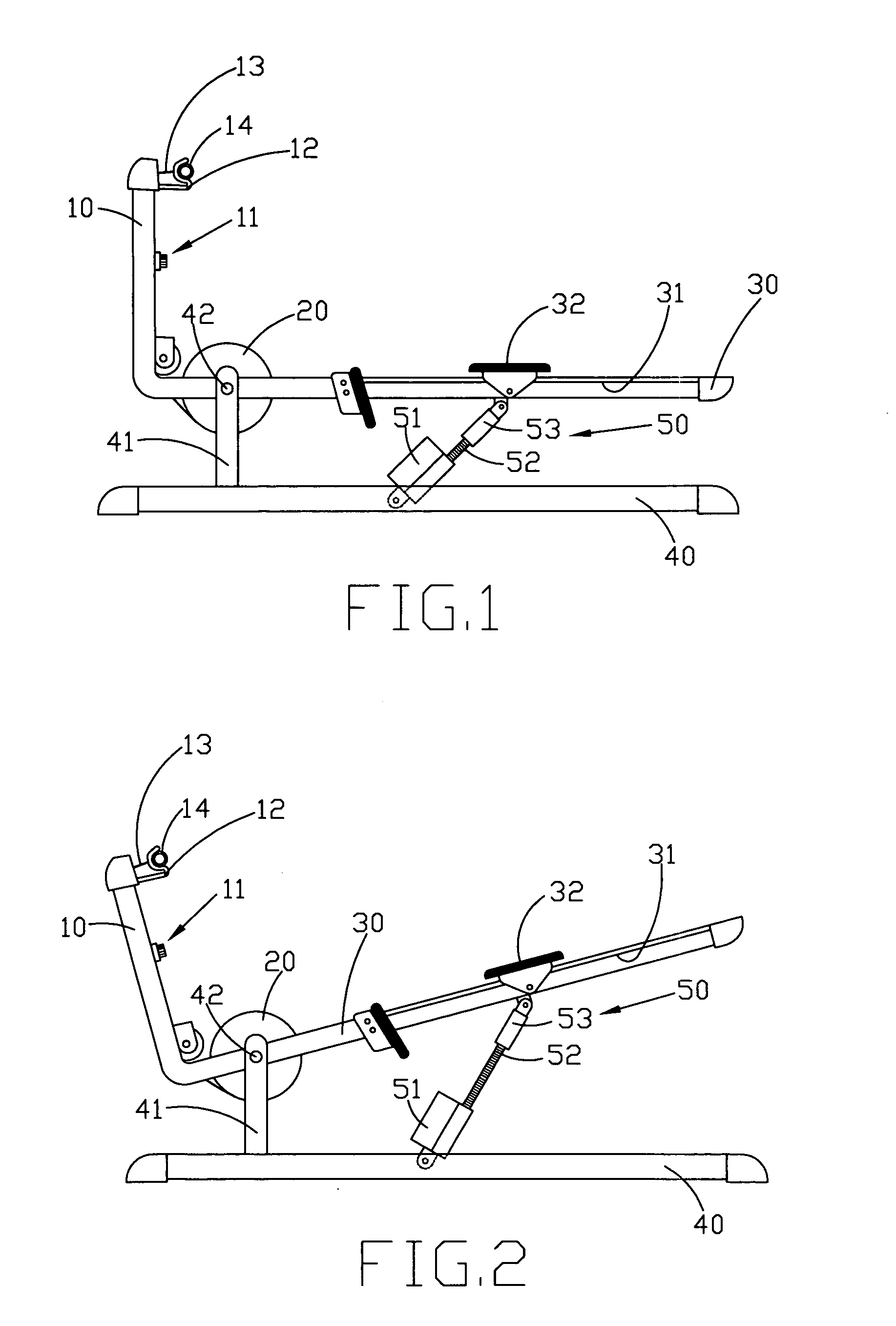 Rowing device with a lifting device