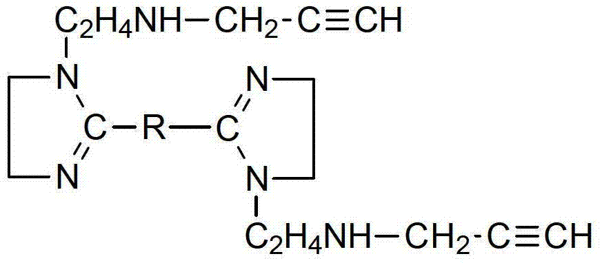 Compound containing triple-bond imidazoline, carbon dioxide corrosion inhibitor containing triple-bond imidazoline, and preparation method of carbon dioxide corrosion inhibitor