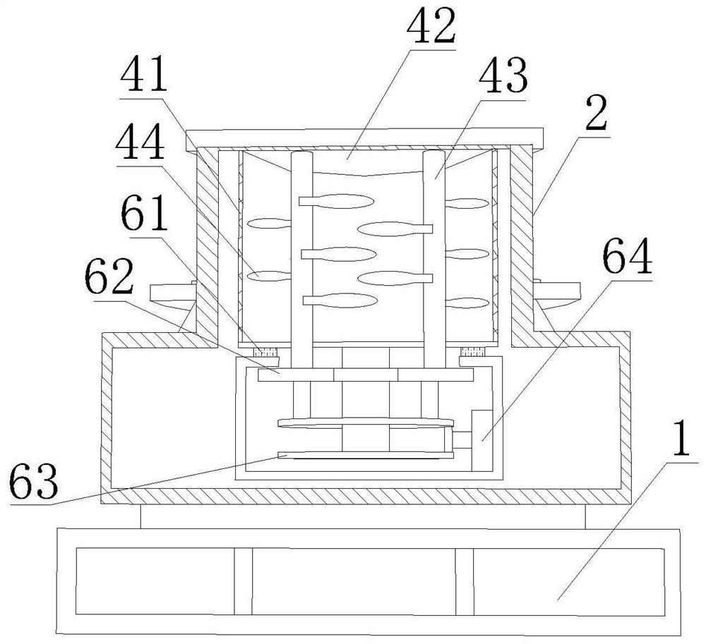 Centrifugal efficient sand crushing device for nodular cast iron