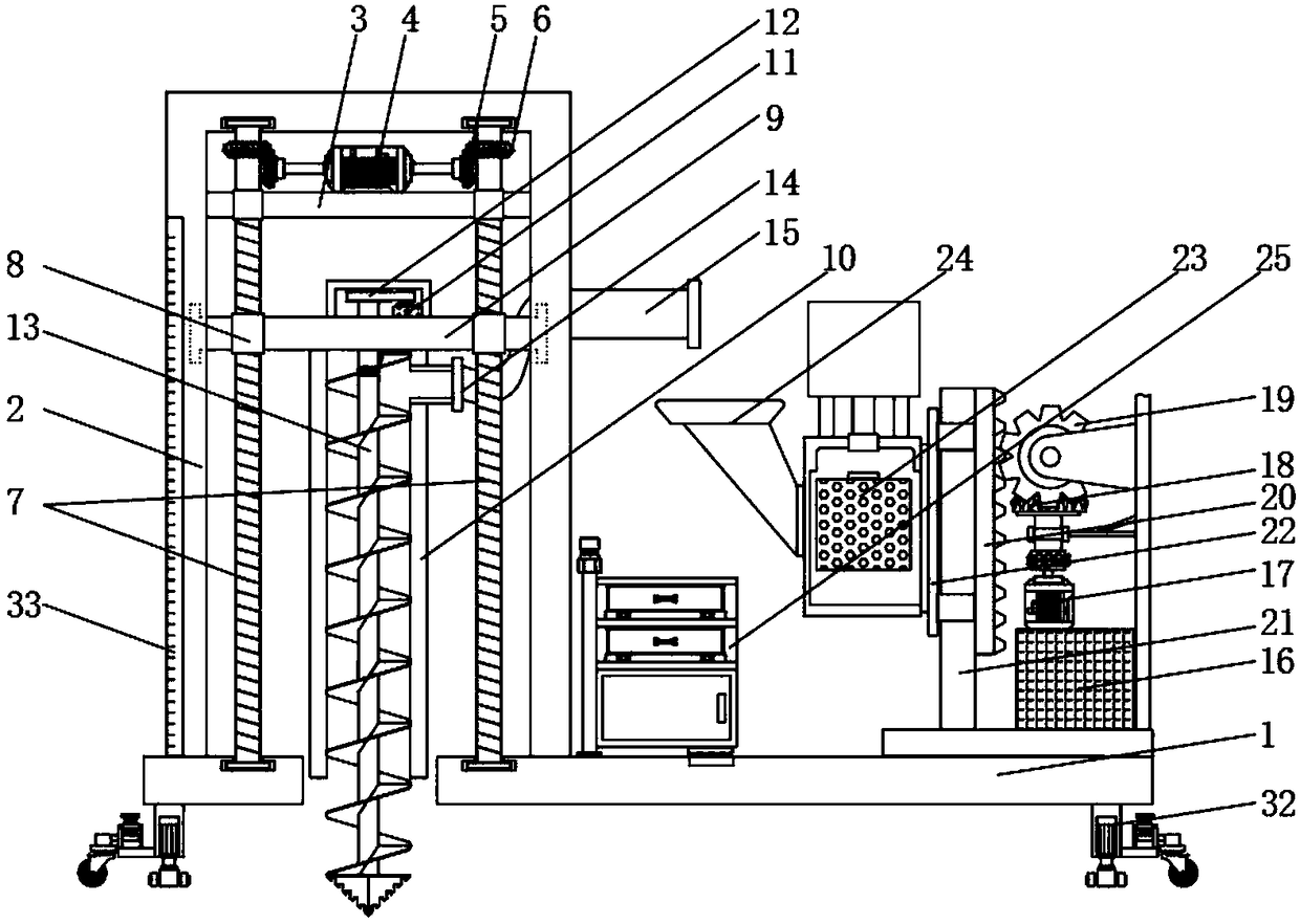 Drilling and soil property detecting device and method for civil engineering