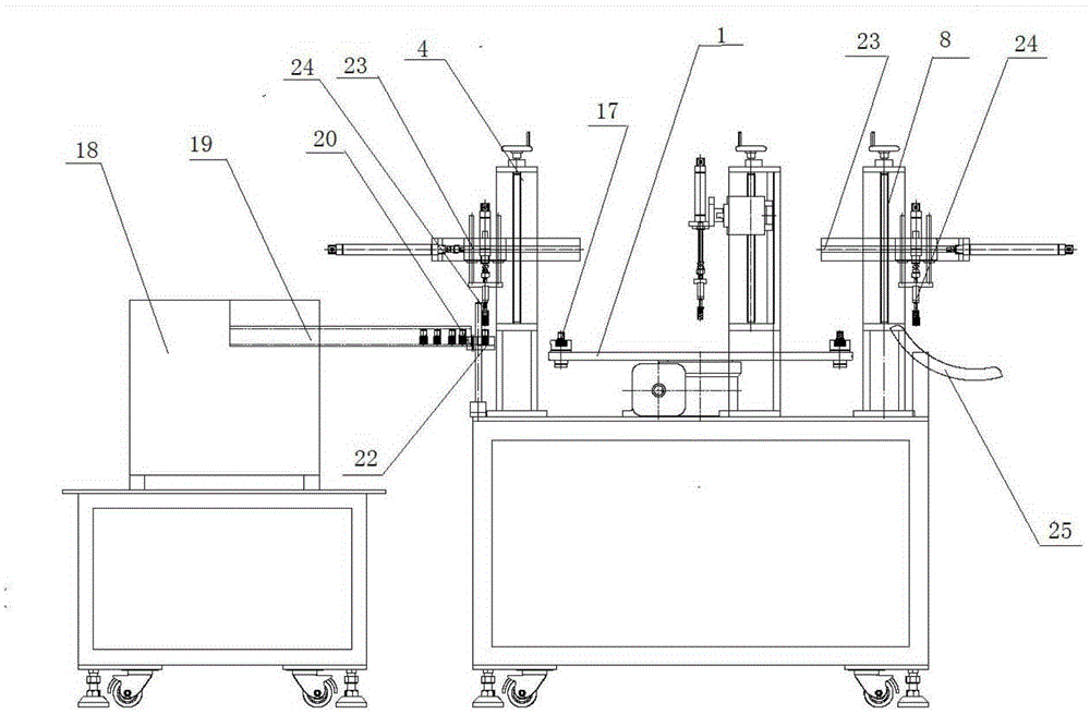 Tubular lipstick plastic shell assembling machine