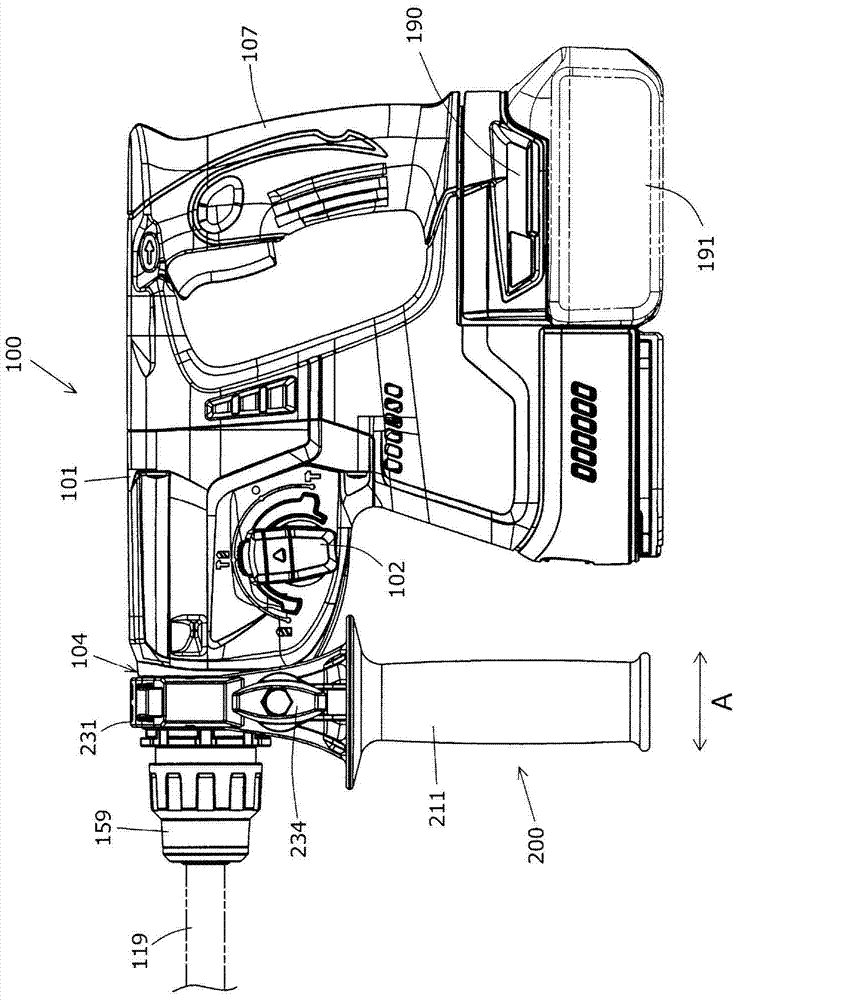 Auxiliary handle and reciprocating power tool having the same