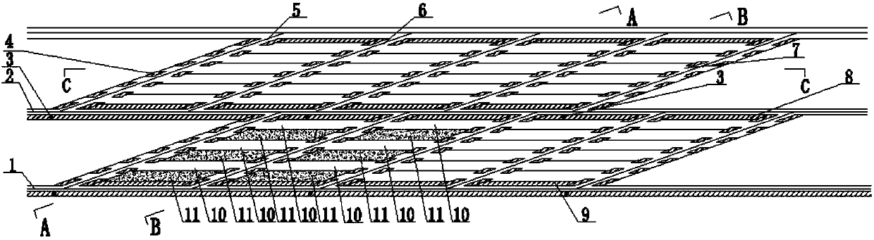 Mechanized mining method for gently-inclined medium-thick ore body