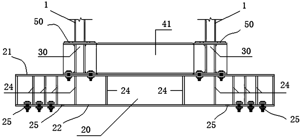 Assembled steel-structure tower crane foundation and construction method