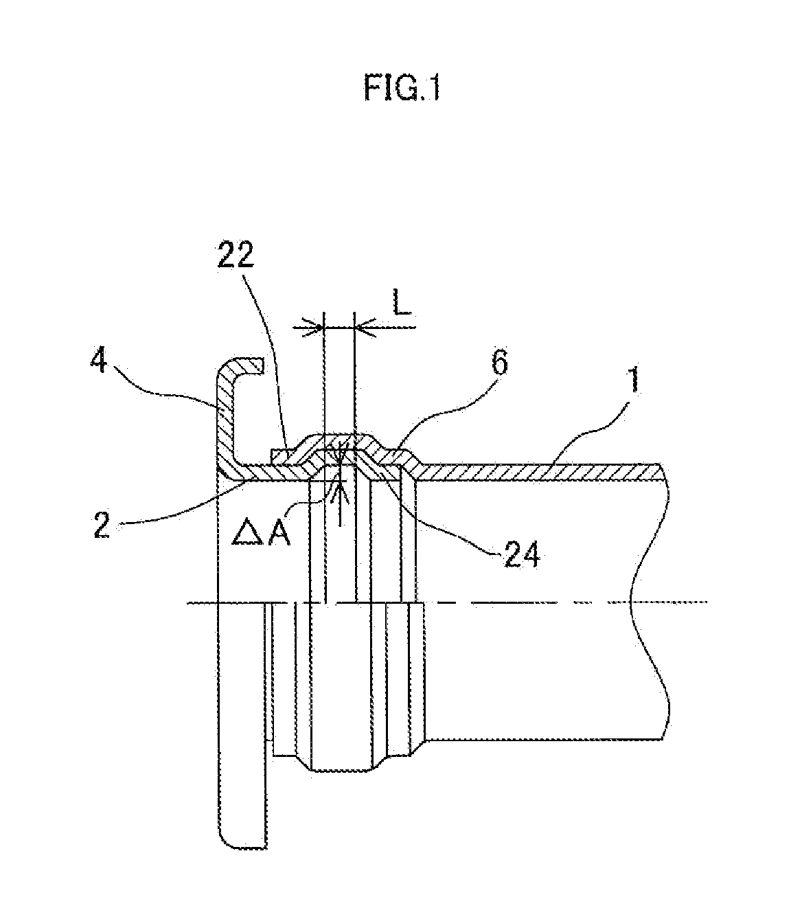 Exhaust pipe connection structure and exhaust pipe connection method