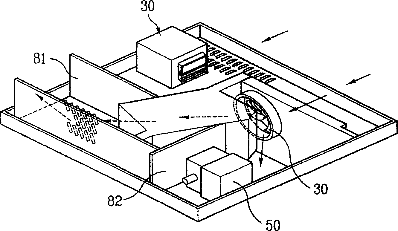 Heat radiation structure of microwave oven