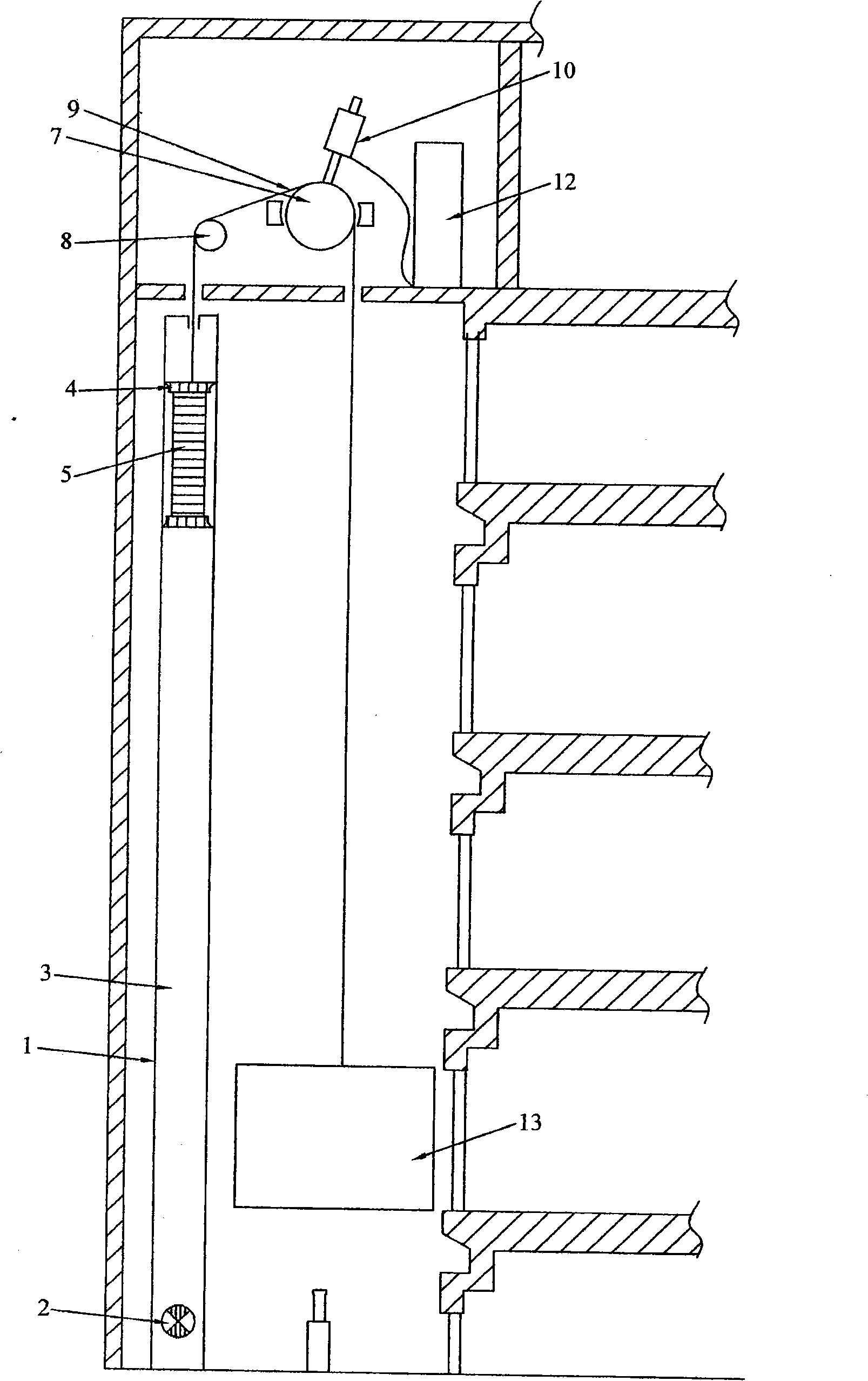 Traction type elevator