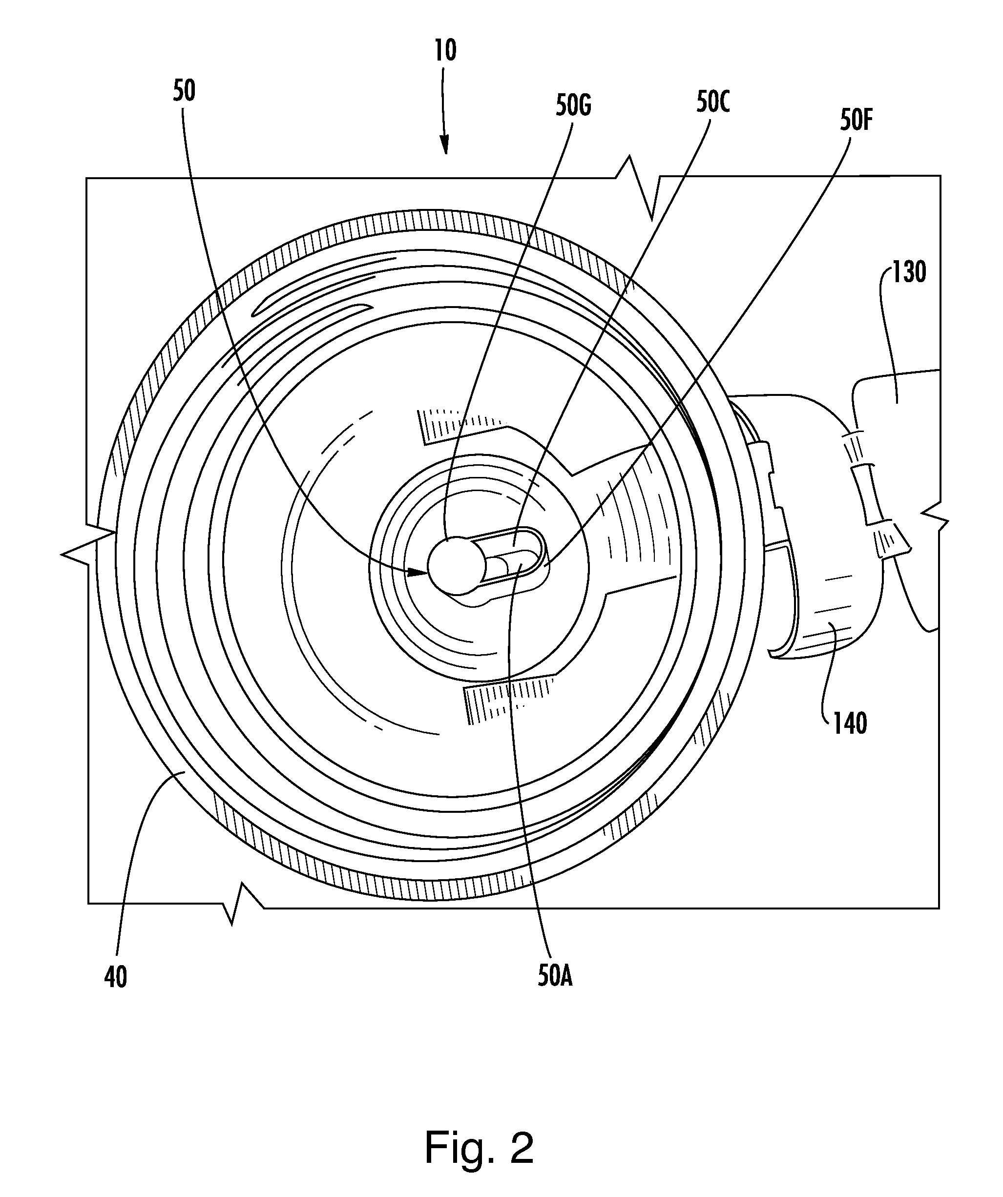 Dispensing closure having a flow conduit with key-hole shape