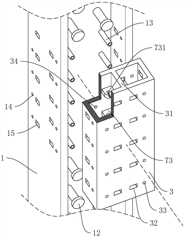 A kind of super high-rise building core tube steel column connection structure and core tube construction method