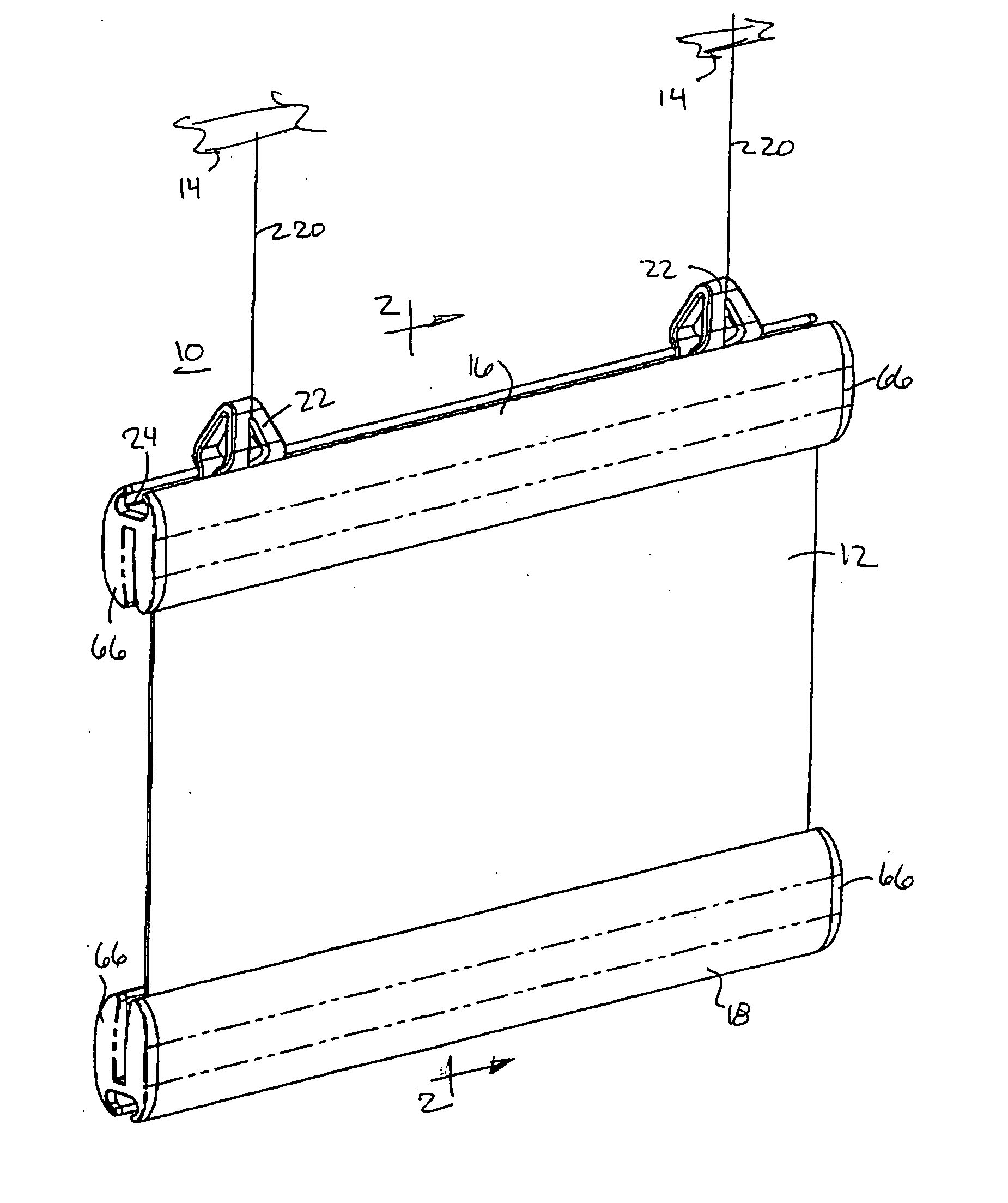 Roller support arrangement for top and bottom display holder