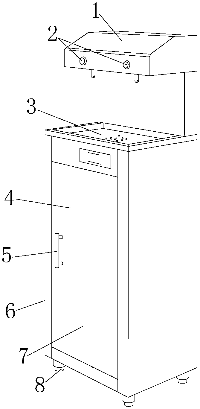 Energy-saving power-off protection control device for water dispenser