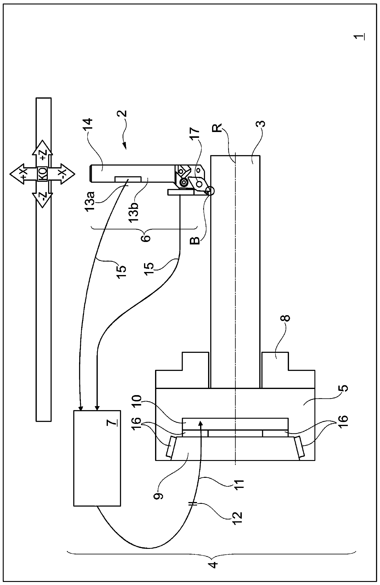 Clamping means assembly for a machine tool, and machine tool comprising the clamping means assembly