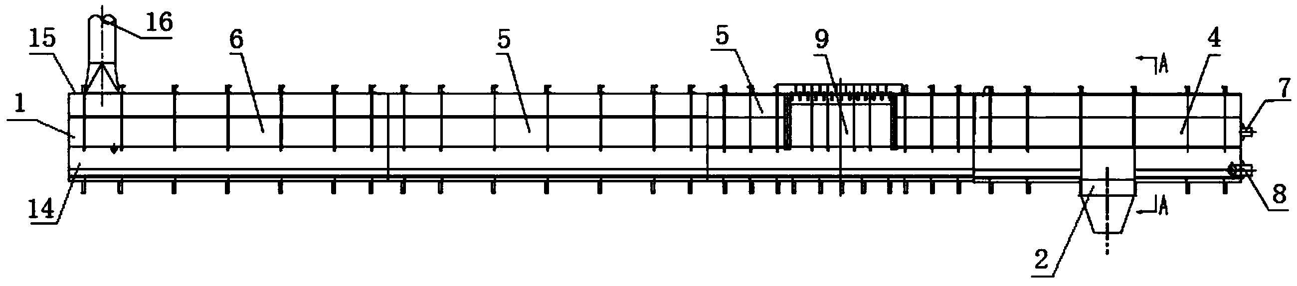 Water sealing moving integrated type ventilation dust removing cover