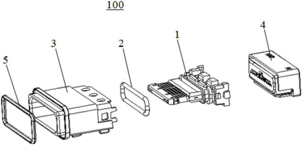 Waterproof USB connector and manufacturing method thereof