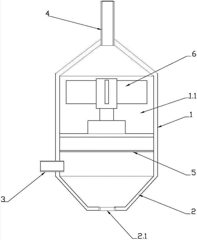 Cyclone type flue gas dust removal device